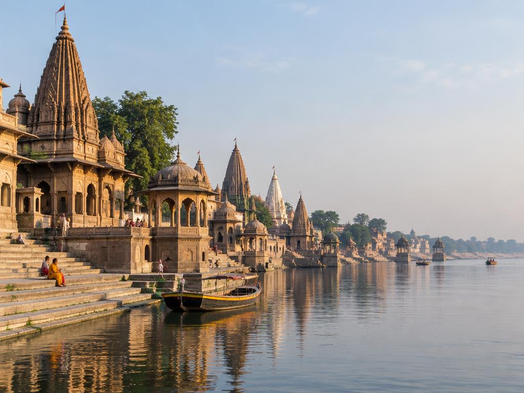 Vrindavan — destination-inspired conceptual illustration